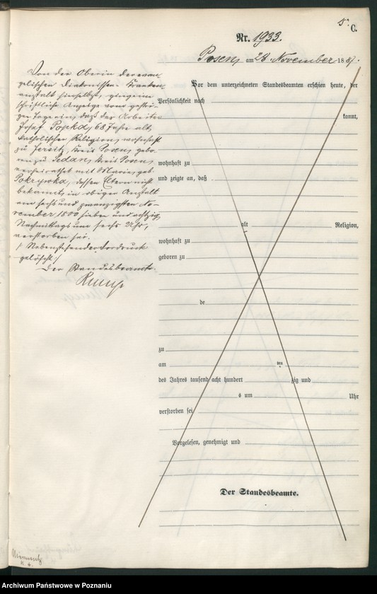 Obraz 18 z jednostki "Księga zgonów t. V"