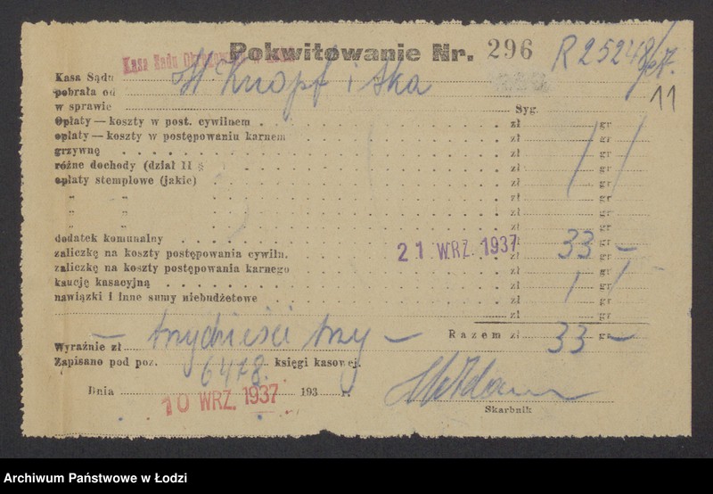 Obraz 13 z jednostki "Herszlik Knopf, Saul Wołkowicz- przędzalnia zgrzebna i wigoniowa"