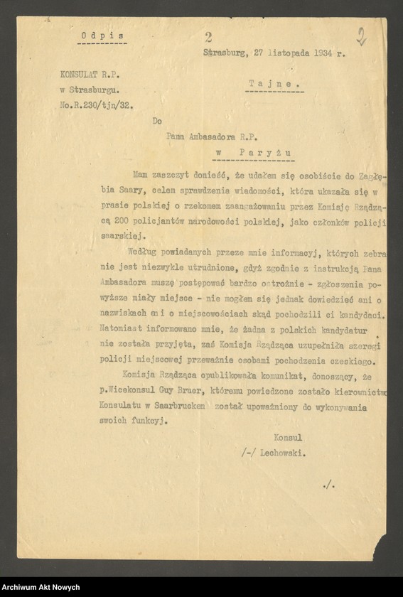 image.from.unit "Zagłębie Saary (raport Konsulatu RP w Strasburgu o rzekomym zaangażowa­niu przez Komisję Rządzącą 200 policjantów narodowości polskiej)"