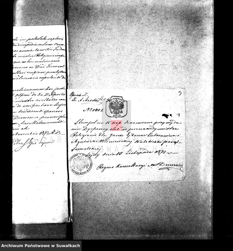 image.from.unit.number "Dokumenty k aktam braksočetanija Suvalskago Prichoda za 1874 god"