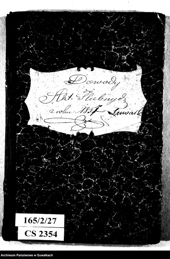 image.from.unit.number "Dowody do Akt Ślubnych z roku 1857 Suwałk"