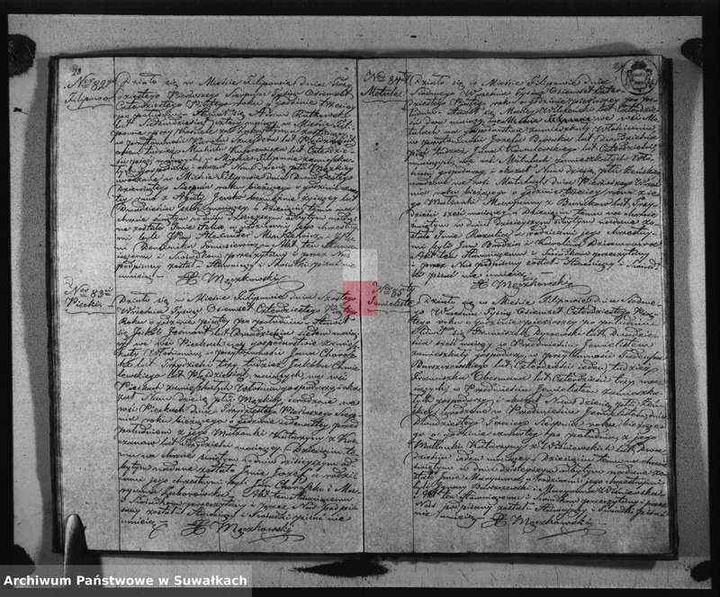 image.from.unit.number "Duplikat Urodzonych, Zaślubionych i Zejscia Parafii Filipowskiej za rok 1845"