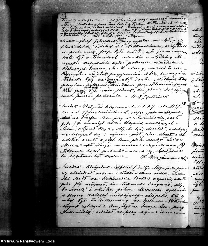 Obraz 20 z jednostki "Akta w sprawie Nomberga Dawida s. Haskla i innych, a mianowicie Bergera Hila syna Icka oskarżonych o kradzież"