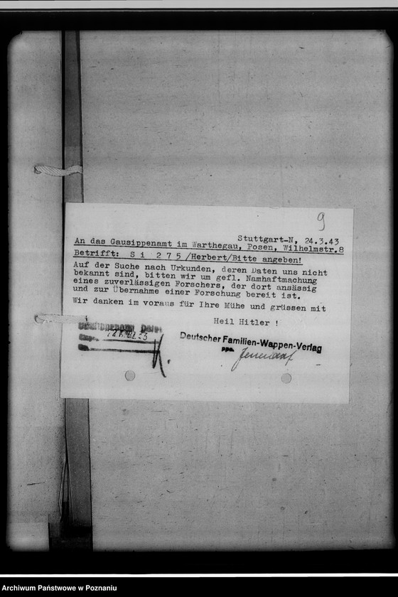 Obraz 13 z jednostki "Berufssippenforscher Oskar Hellmann, Glogau [Głogów]"