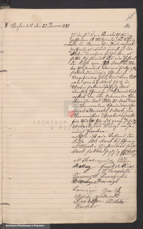 Obraz 20 z jednostki "[Protokoły walnych i zwyczajnych posiedzeń cechu kowalskiego w Pleszewie]"