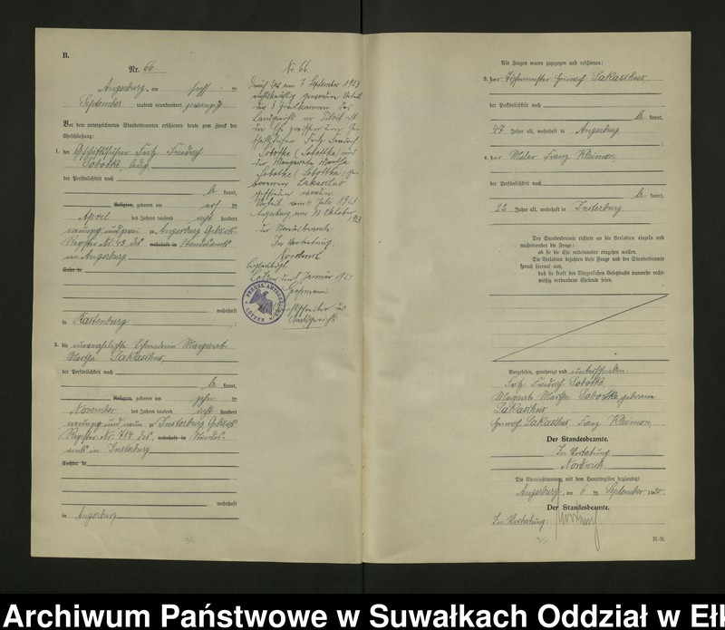 image.from.unit.number "[Heirats - Register (Neben - Register) Standesamt Angerburg einschl. der Bezirke, Gr. Strengeln, Prinowen und Kehlen Kreis Angerburg] No 50 bis 115"