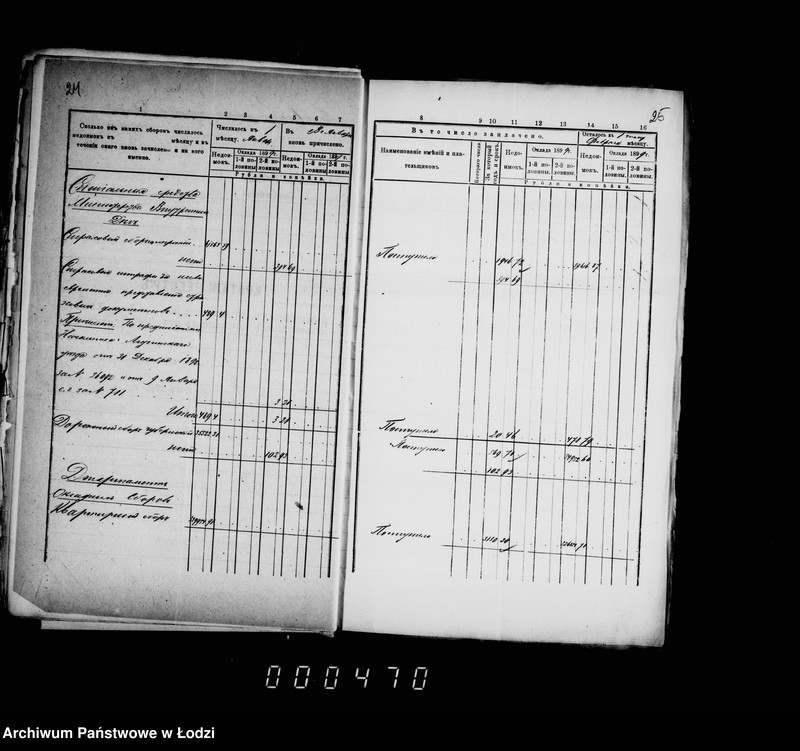 Obraz 19 z jednostki "O nedoimkach po knigam Uezdnago Kaznačejstva za I-uju polovinu 1899 g."