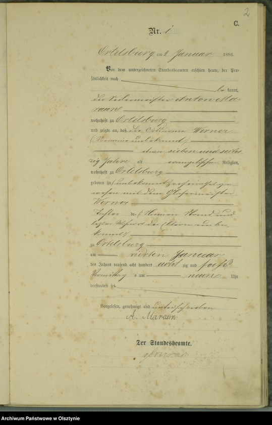 image.from.unit.number "Sterbe-Haupt-Register Nr 1 - 74"