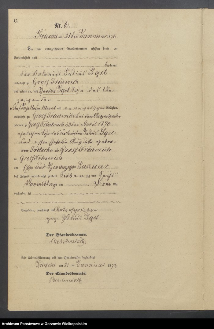 Obraz 8 z jednostki "Sterbe Register"