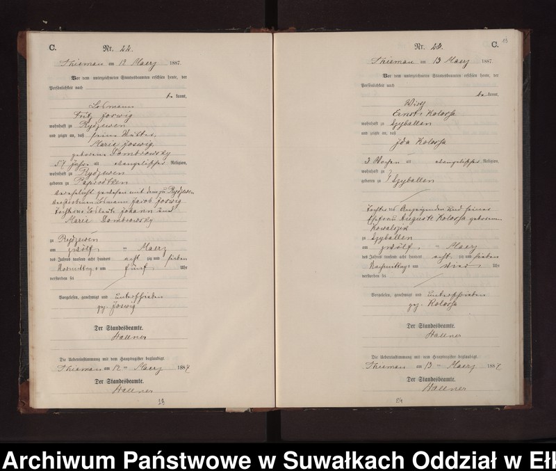 image.from.unit.number "Sterbe-Neben-Register des Preussischen Standes-Amtes Rydzewen Kreis Loetzen"