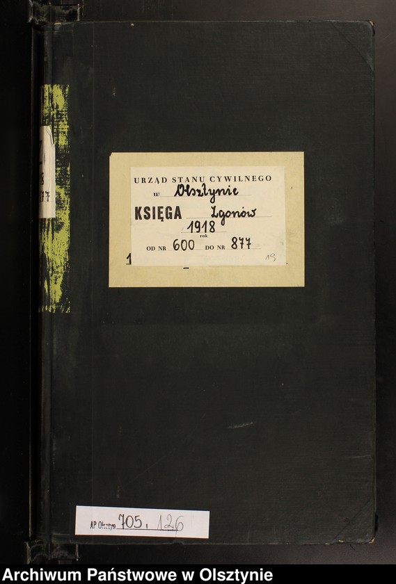 image.from.unit.number "Sterbe-Haupt-Register Tom II, Nr 600-877"