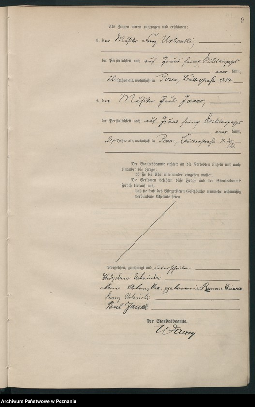 Obraz 10 z jednostki "Księga miejscowa małżeństw tom I [Rejestr główny małżeństw]"