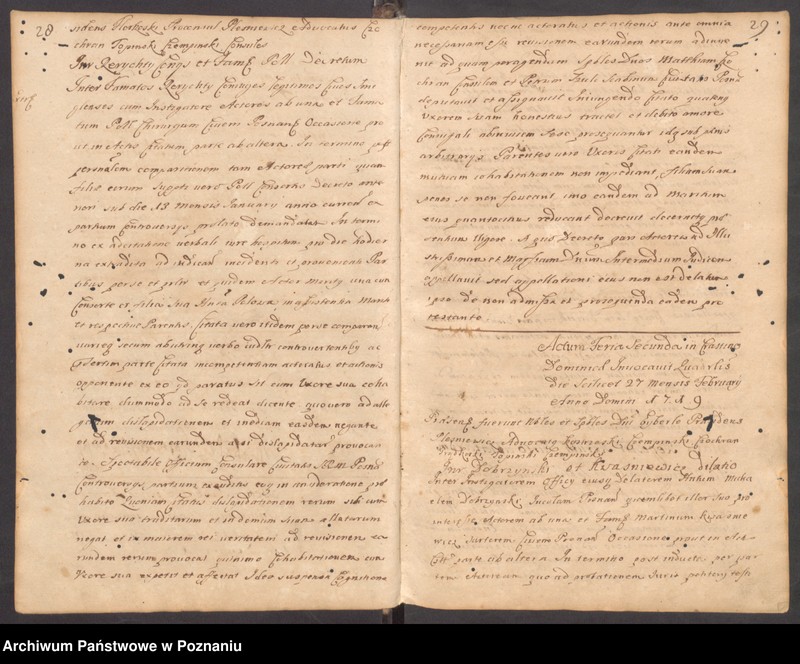 Obraz 17 z jednostki "Protocollon spectabilis officii consularis civitatis SRMtis Posnaniae ab anno Domini 1719 sub felicibus auspiciis nobilis Joannis Eyberle praesidentis civitatis eiusdem."