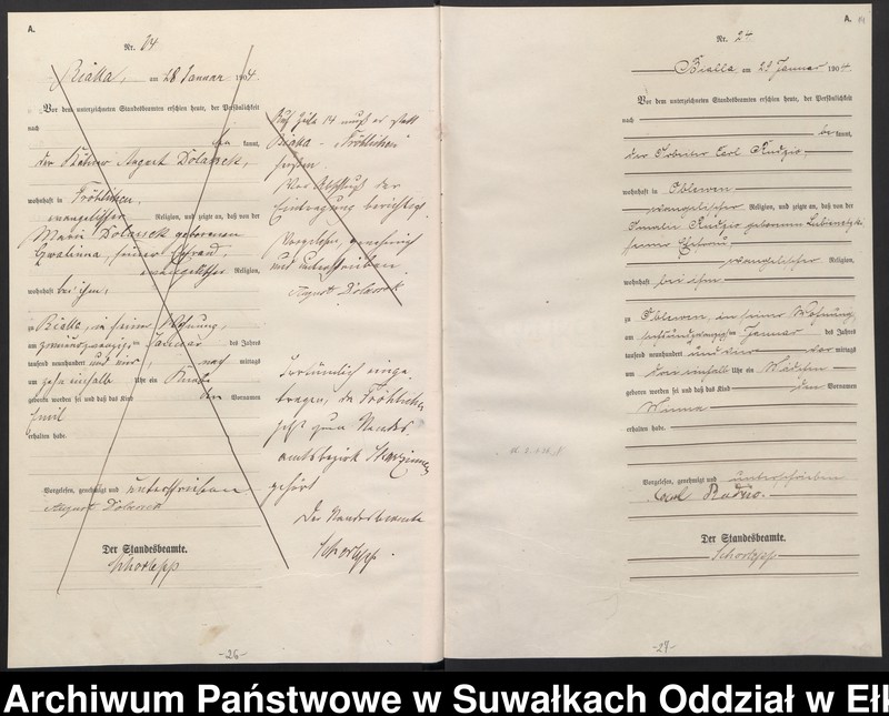 image.from.unit.number "Geburts-Haupt-Register des Königlichen Preussischen Standes-Amtes Bialla Kreis Johannisburg"