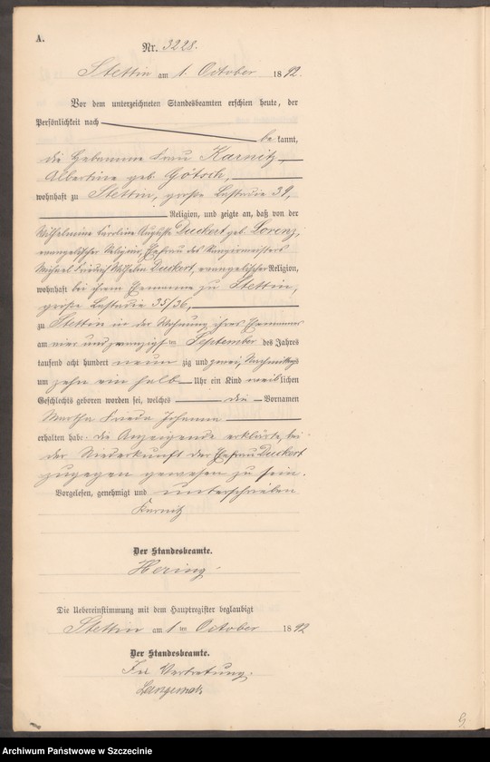 Obraz 7 z jednostki "Geburts-Register (Neben-Register) Band VIII"