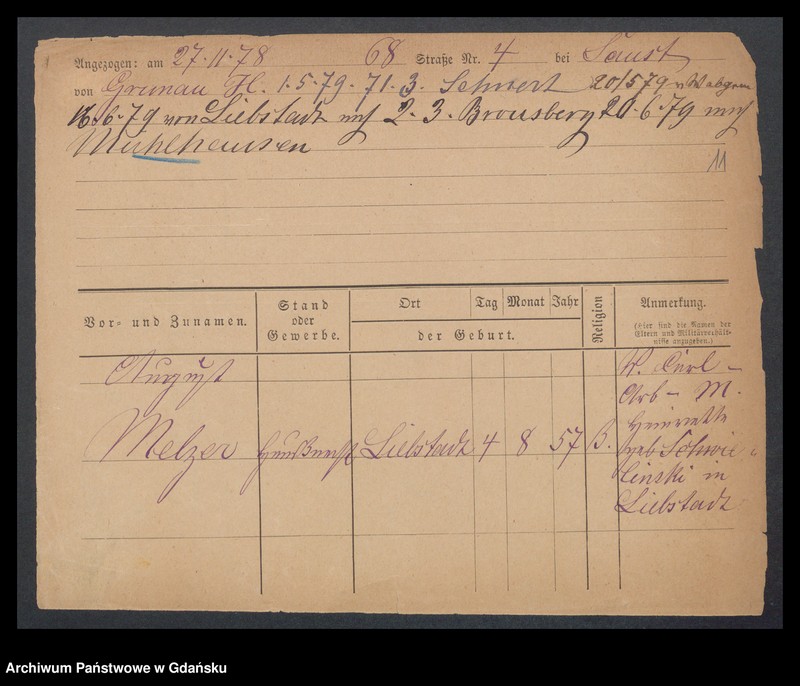 image.from.unit.number "Karty meldunkowe: Melzer Adolf - Menss"