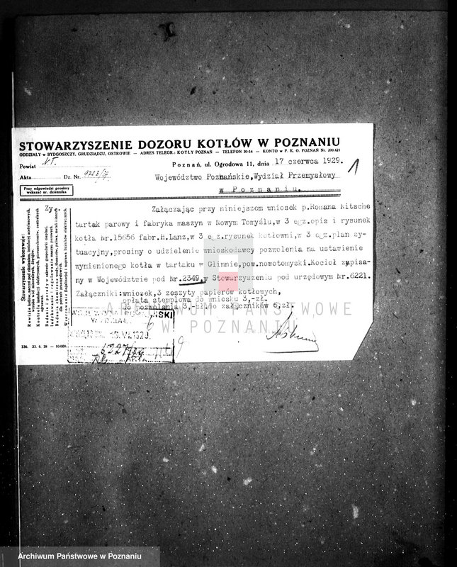 Obraz 5 z jednostki "Tartak w Glinnie, pow. nowotomyski, własność R. Nitsche nr woj. 2349"