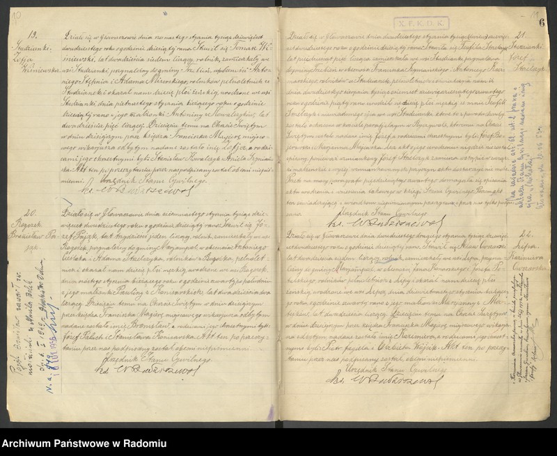 image.from.unit.number "Duplikat akt urodzonych, zaślubionych i zmarłych parafii Głowaczów za 1920 rok"