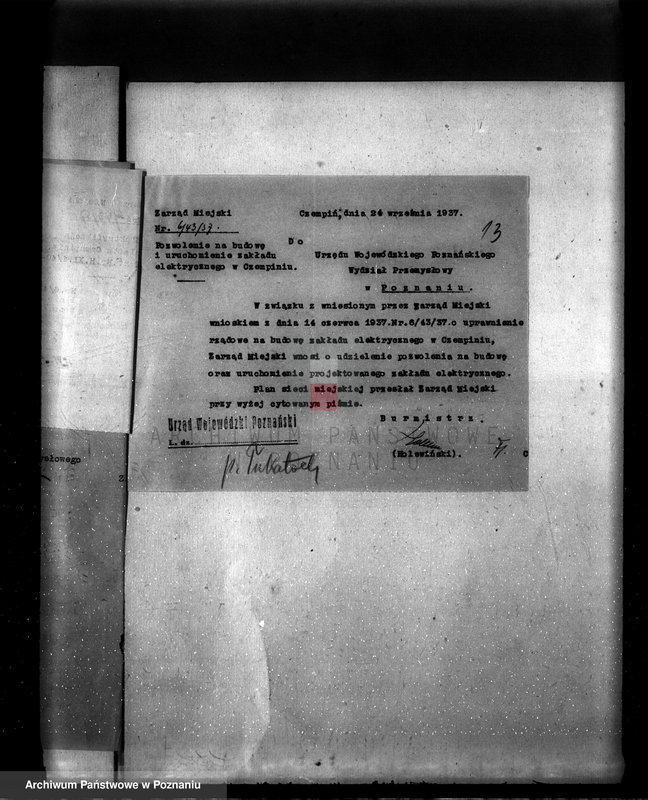 Obraz 17 z jednostki "Zakład elektryczny przetwórczo - rozdzielczy w Czempiniu"