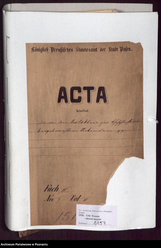 Obraz 2 z jednostki "Die von den Verlobten beigebrachten Urkunden zur Eheschliessung pro 1897"