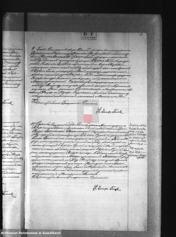 image.from.unit.number "[Księga akt urodzeń, małżeństw i zgonów wyznania rzymskokatolickiego parafii w Sejnach]"