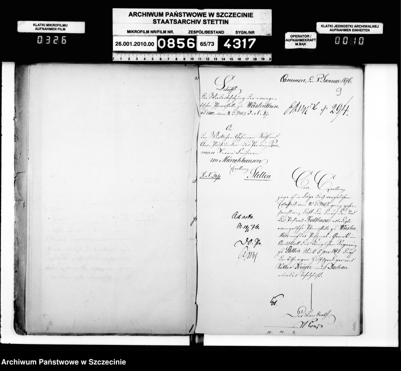 Obraz 11 z jednostki "Kontrolle über die Anstellung der Geistlichen in Folge des Gesetzes vom 11. Mai 1873 im Kreise Cammin"