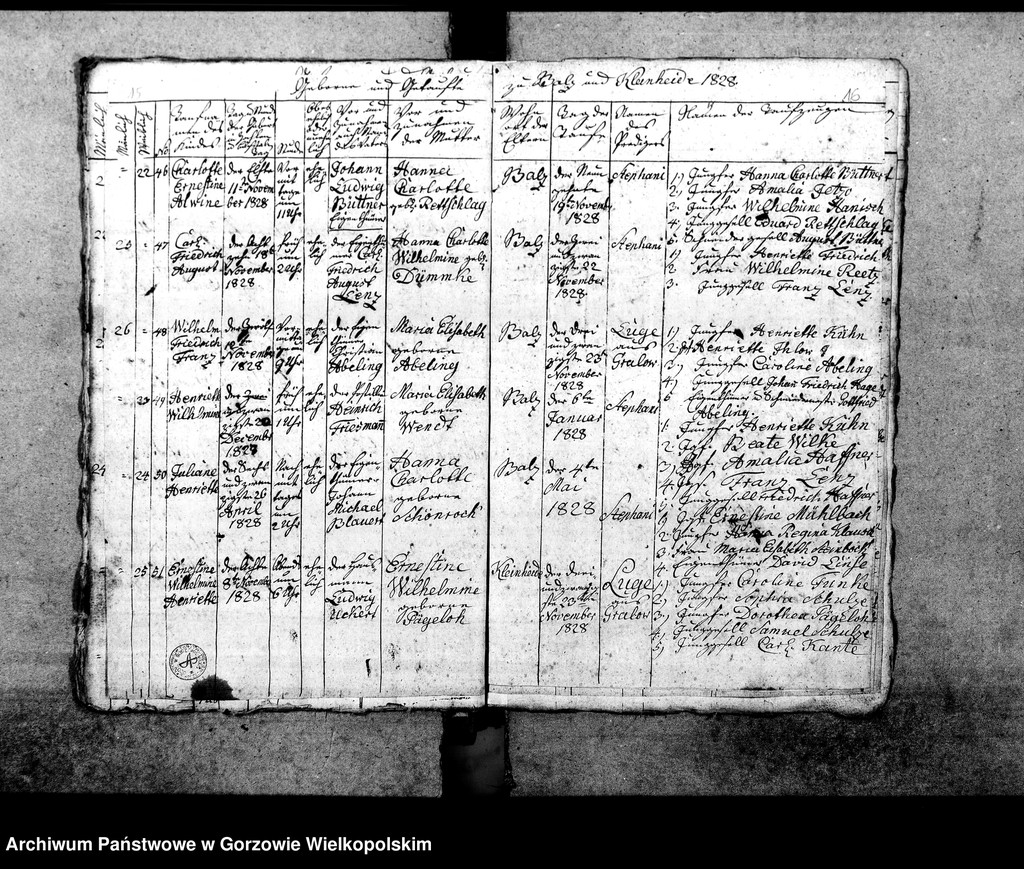 image.from.unit.number "Duplikate der Kirchenbücher von Balz: Balz (Białcz), Kleinheide Pszczelnik)"