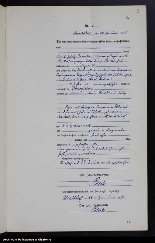 Obraz 5 z jednostki "Sterbe-Neben-Register Nr 1 - 32 [ Księga zgonów - wtóropis ]"