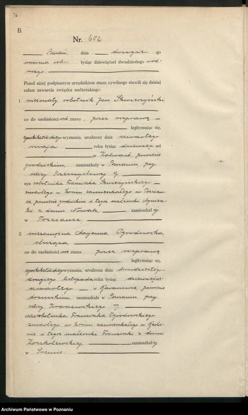 Obraz 18 z jednostki "Księga miejscowa małżeństw tom III [Rejestr główny małżeństw]"