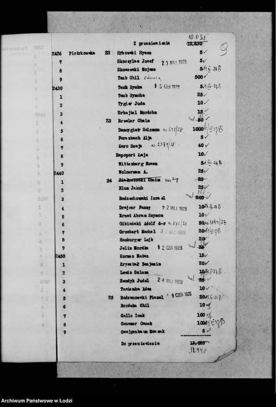 Obraz 12 z jednostki "Rejestr poborczy"