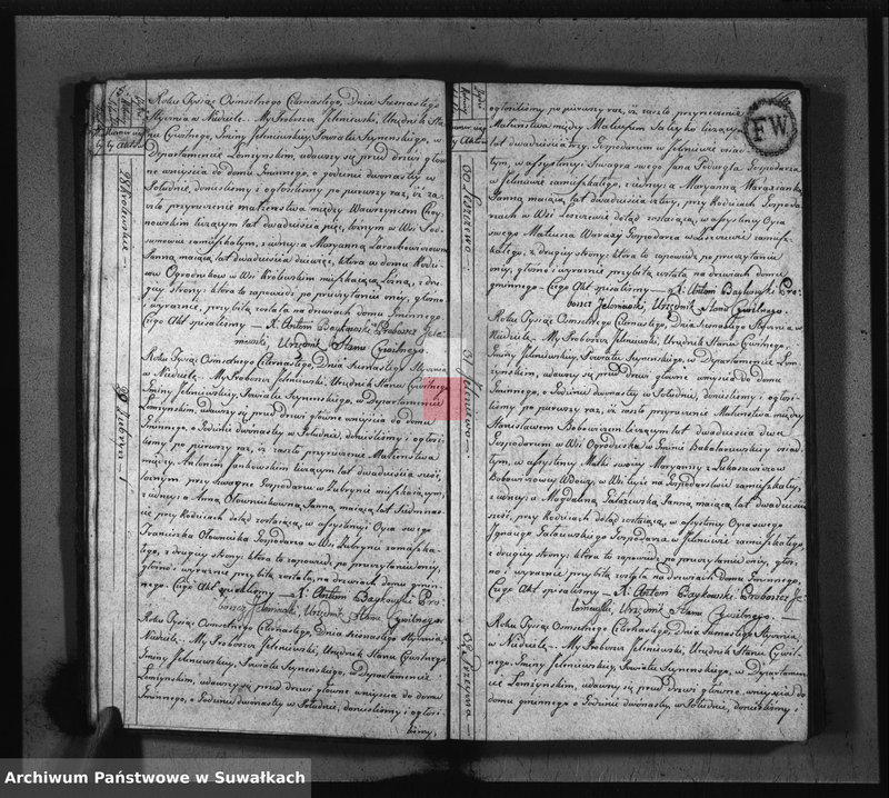 image.from.unit.number "Akta Urzędnika Stanu Cywilnego Zaślubionych w Gminie Jeleniewskiey od Dnia 1-go Stycznia Roku 1814."
