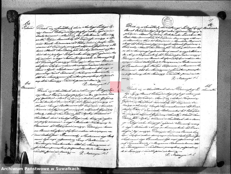 image.from.unit.number "Księga duplikat aktów urodzenia, zaślubin, zgonów w parafii suwalskiey z roku 1845"