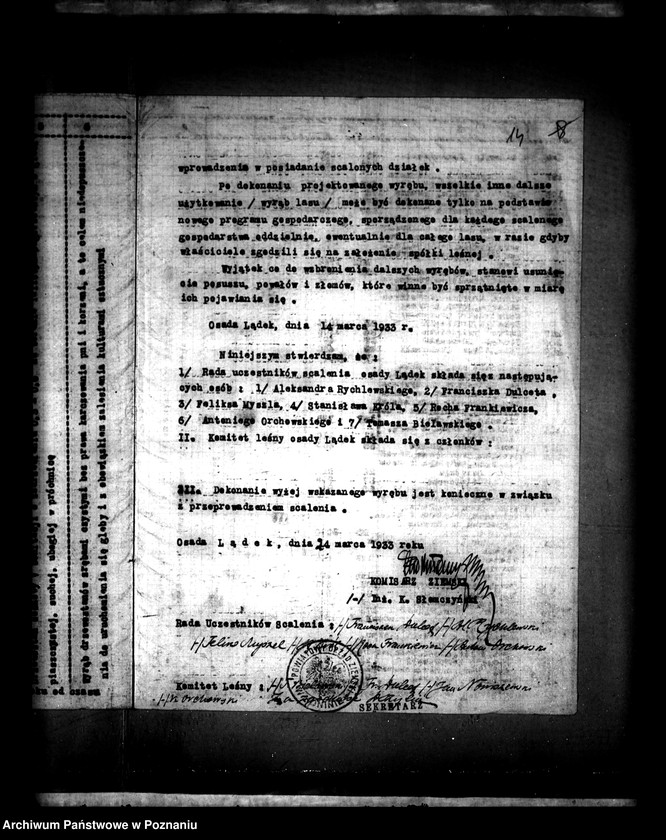 Obraz 18 z jednostki "Projekt podziału wspólnego lasu osady Lądek w związku z pracami scaleniowymi wsi"