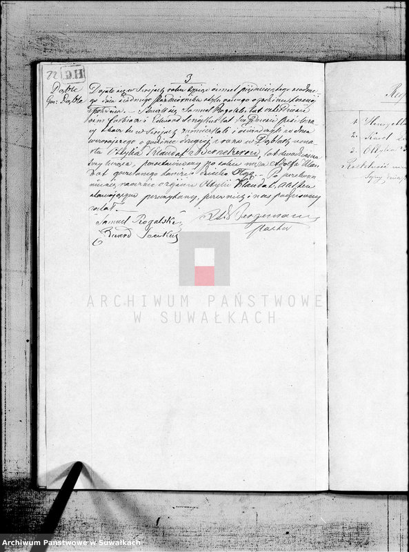 image.from.unit.number "Duplikat aktów Urodzenia, Małżeństw i Zejścia dla Filiału Ewangelicko- Augsbursgkiego w mieście Serejach sporządzony na rok 1857"