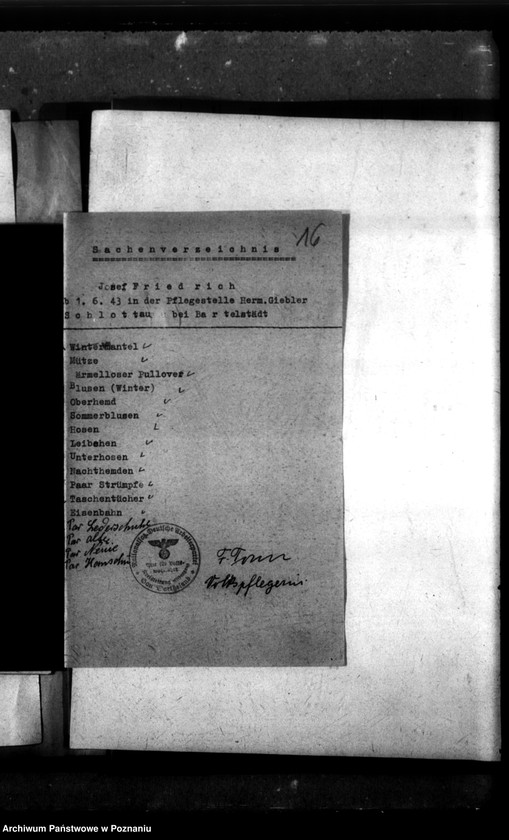 Obraz 20 z jednostki "[Akta personalne wychowanka Josefa Friedricha, ur. 9 VI 1936]."