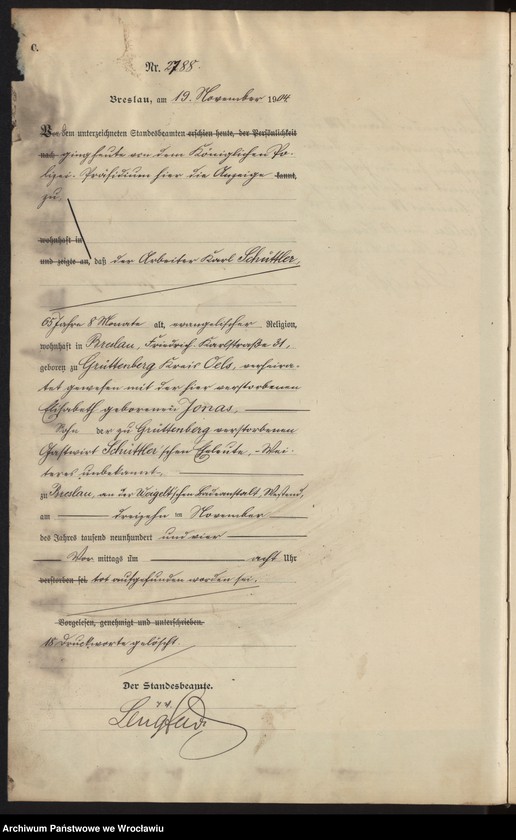 image.from.unit.number "Sterbe-Haupt-Register Breslau I 1904 Band 8"