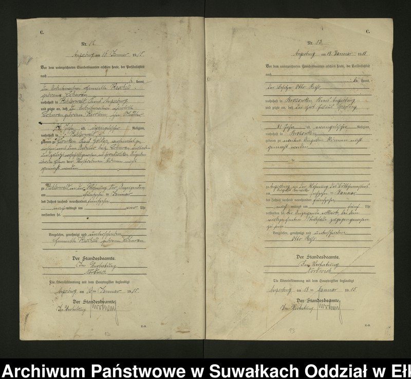 image.from.unit.number "[Sterbe - Register (Neben - Register) Standesamt Angerburg einschl. der Bezirke Gr. Strengeln, Kehlen und Prinowen]"