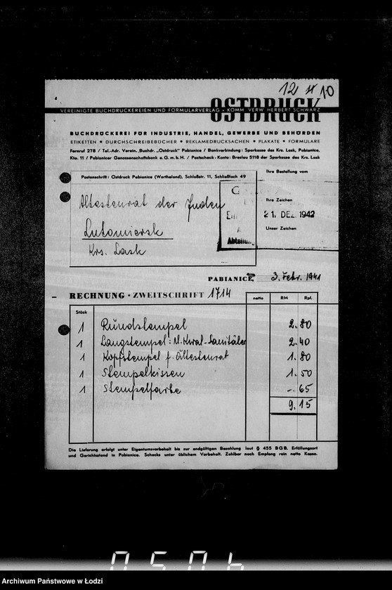 Obraz 16 z jednostki "Belege 803-909. Sonderkonto 12300."