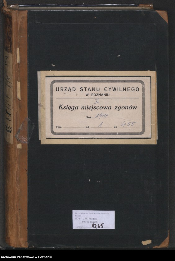 Obraz 2 z jednostki "Księga miejscowa zgonów tom I [Rejestr główny zgonów]"