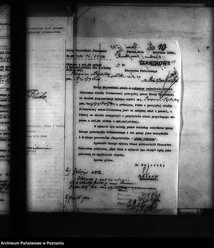 Obraz 15 z jednostki "Odprawy z art. 44 ustawy o wykonaniu reformy rolnej dla byłej służby folwarcznej z przymusowego wykupu części majątku Prusim-Rozbitek powiatu międzychodzkiego"