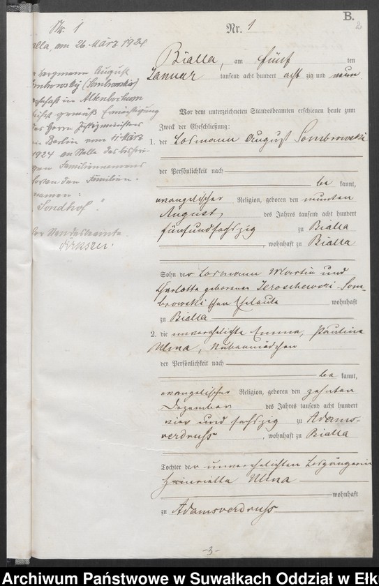 image.from.unit.number "Heiraths-Haupt-Register des Königlich Preussischen Standes-Amtes Bialla Kreis Johannisburg"