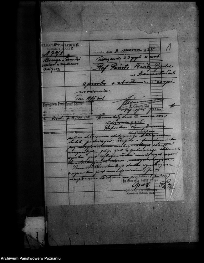 Obraz 5 z jednostki "Zatwierdzenie projektu zmiany zakładu przemysłowego /młyna motorowego/ w Dusznikach powiat szamotulski"