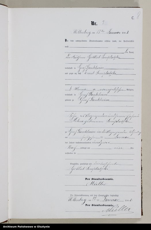 image.from.unit.number "Sterbe-Neben-Register Nr 1 - 154"