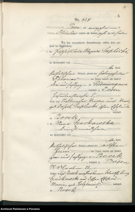 Obraz 16 z jednostki "Księga małżeństw t. III"