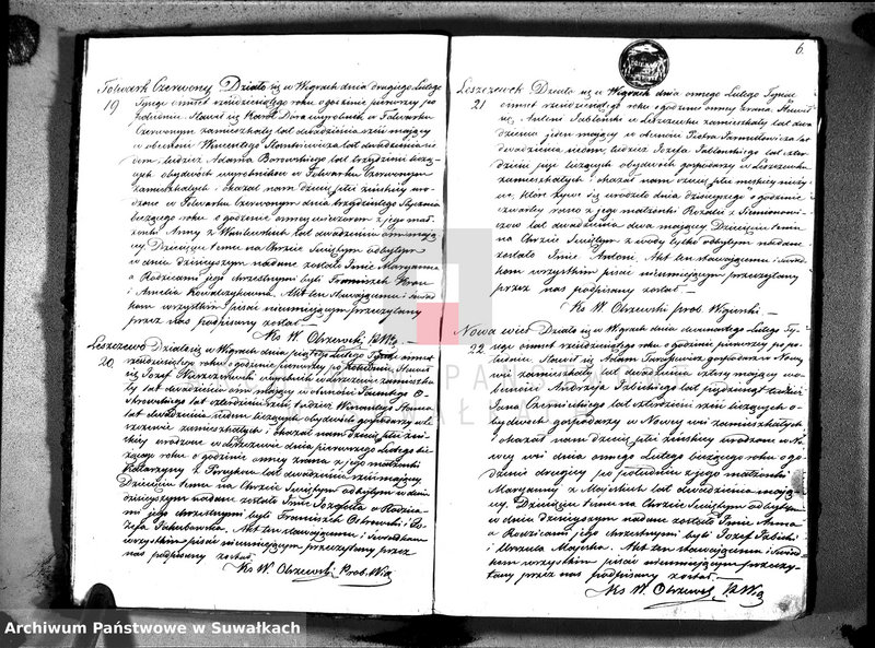 image.from.unit.number "Duplikat akt urodzonych, zaślubionych i zmarłych parafii wigierskiej z roku 1860"