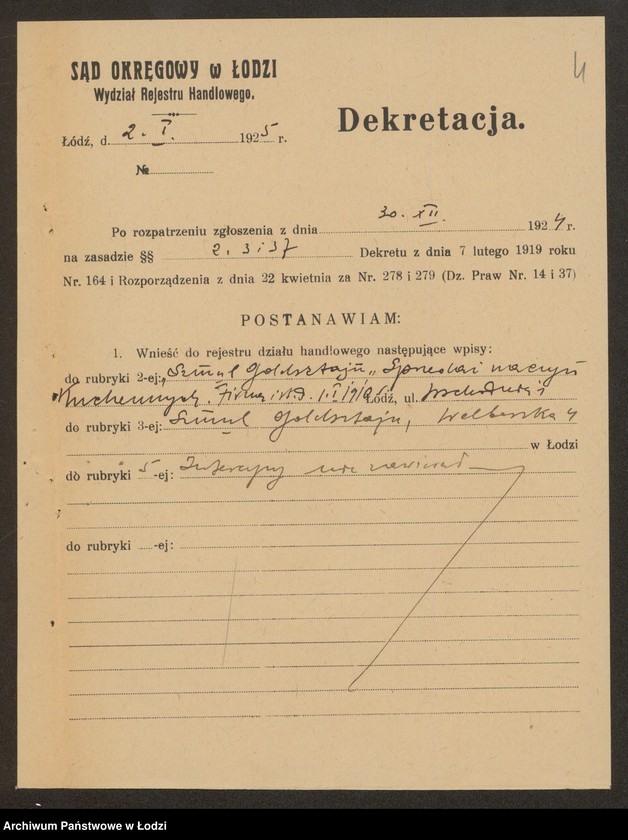 Obraz 6 z jednostki "Szmul Goldsztajn – sprzedaż naczyń kuchennych"