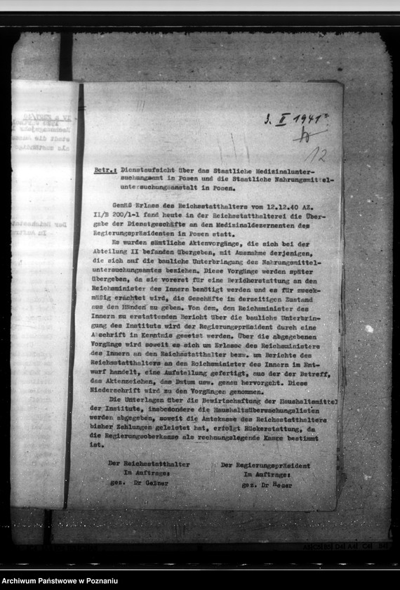 Obraz 17 z jednostki "Dienstaufsicht über die Mediznalinstitute"