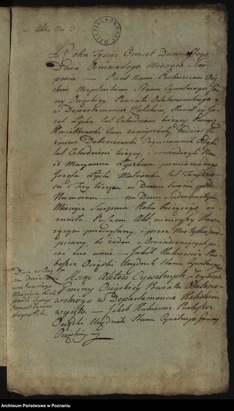 image.from.team "Akta stanu cywilnego Parafii Rzymskokatolickiej Ociąż (pow. ostrowski)"