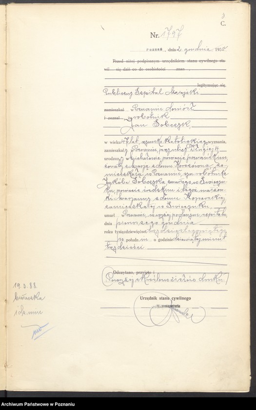 Obraz 5 z jednostki "Księga miejscowa zgonów tom IV [Rejestr główny zgonów]"