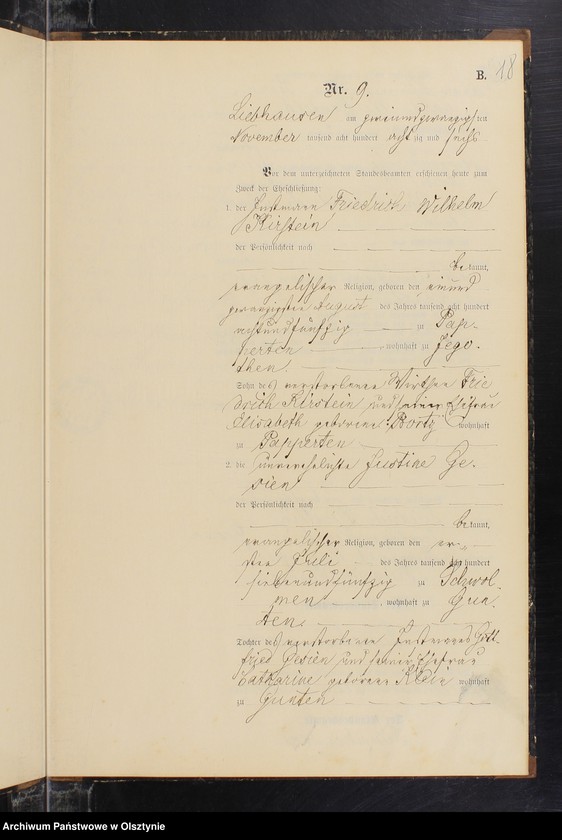 image.from.unit.number "Heiraths-Neben-Register Nr 1 - 9"